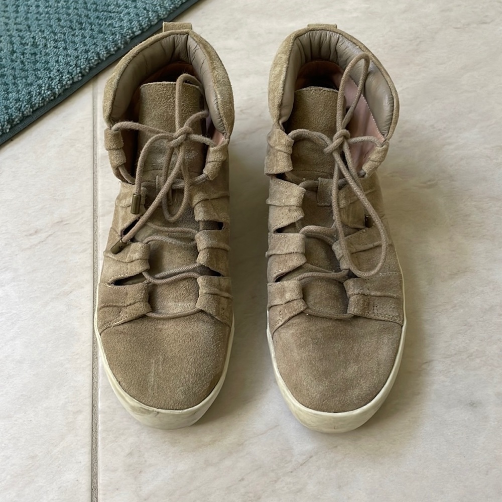 Joie Tan Suede Sneakers